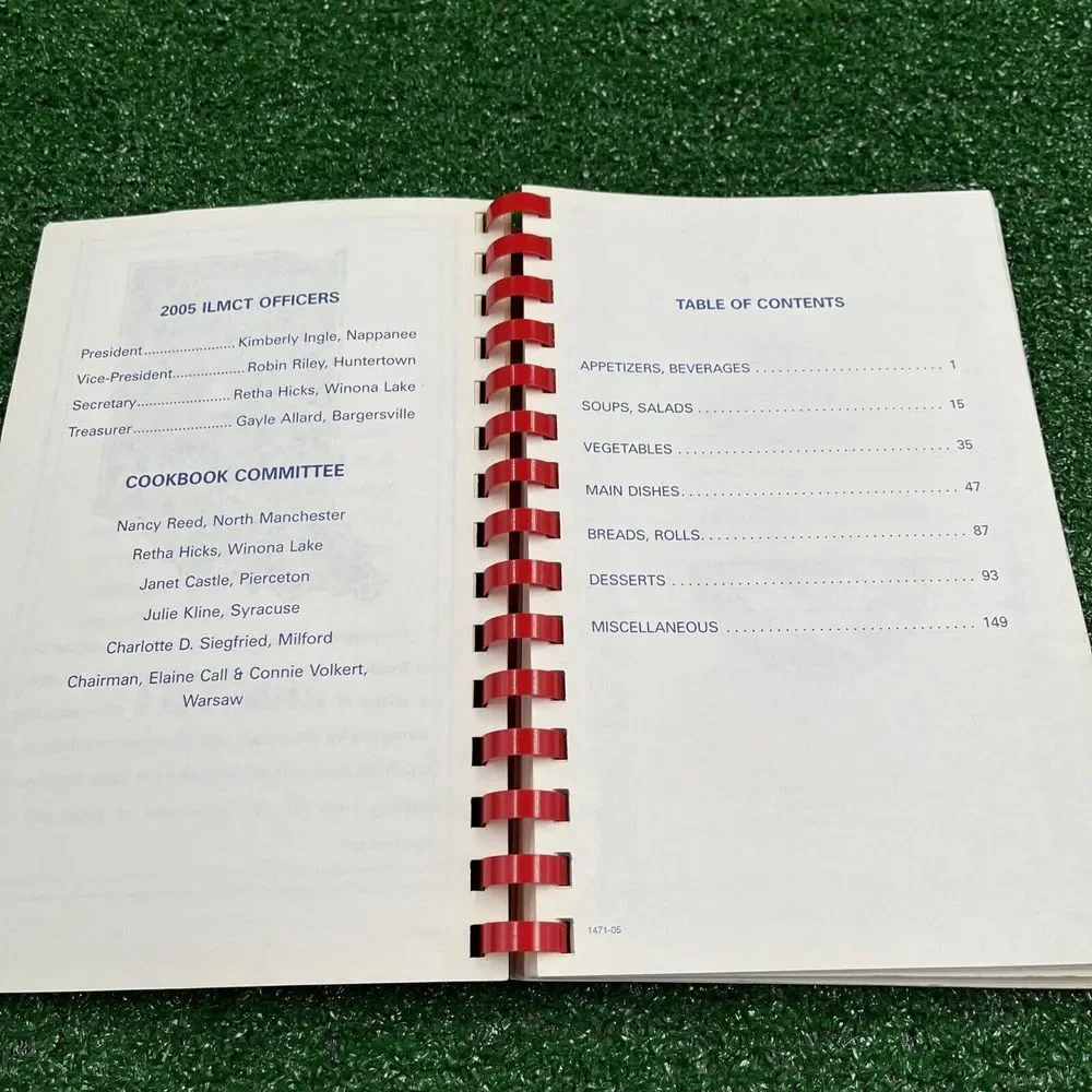 All-American Recipes ILMCT Cookbook Spiral Bound 2005 Inscription Inside‎ Front